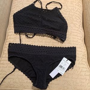 Robin Piccone Black, XS, Bikini bottoms, NWT, Purchase for $78 At Nordstrom